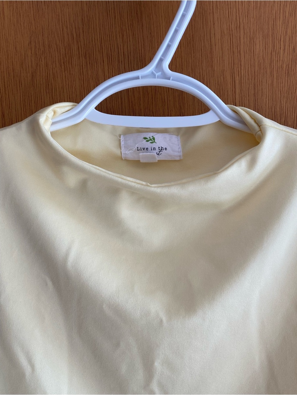 Sleeveless Ruched Shell Top - Pale Yellow - Picture 2 of 3